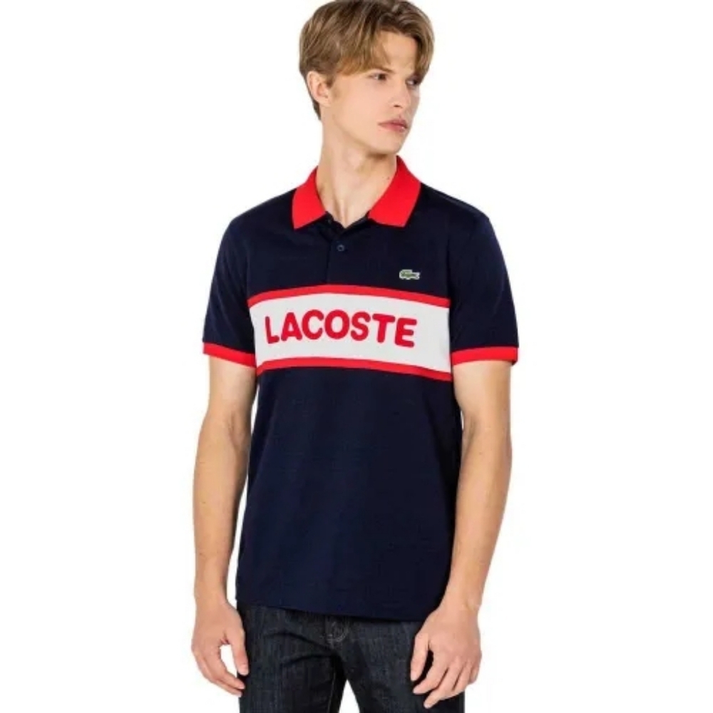 LACOSTE Vintage, Retro Color Block Polo Shirt‎ Men's Medium Rare - Picture 2 of 12